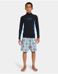 Billabong - Boys 8 to 16 Arch Long Sleeve Rash Vest