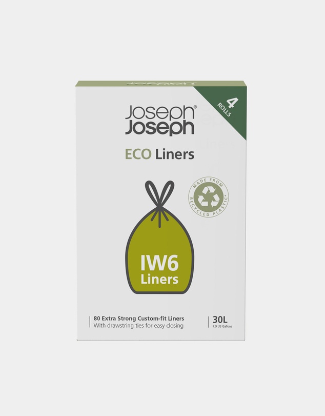 Joseph Joseph - IW6 30L Eco Recycled Plastic Bin Liners (80 Pack)
