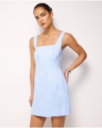 AERE - Kaili Linen Square Neck Mini Dress