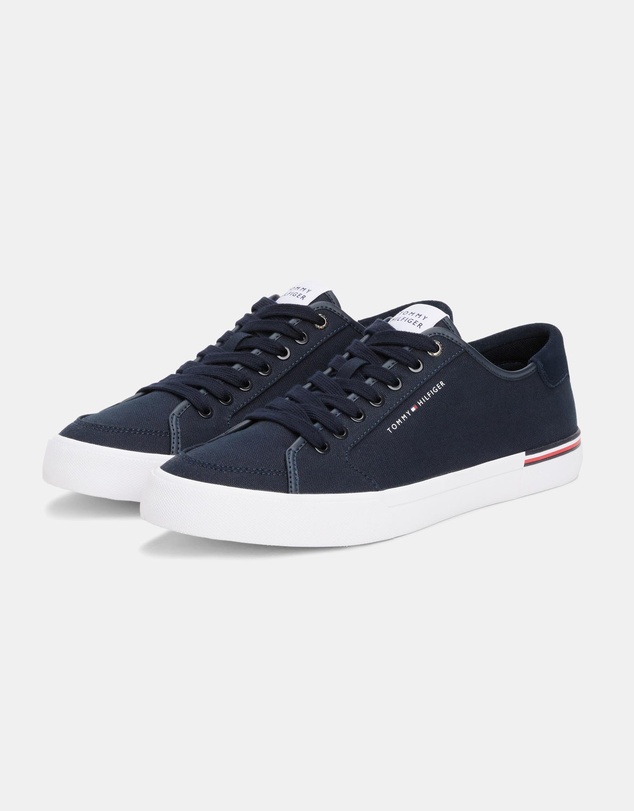 Tommy Hilfiger - Harton Core Corporate Canvas Low Top Vulcanized Sole Sneakers - Men's