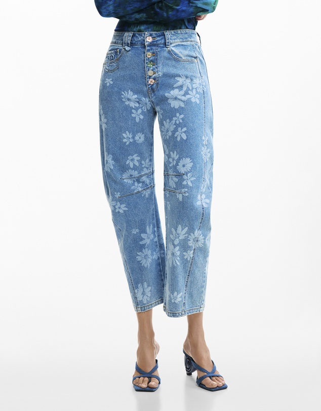 Desigual - Floral denim pants