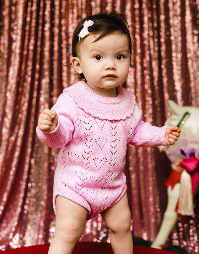 Fleur Harris - 'Days of Enchantment' Heart Romper in Lilac