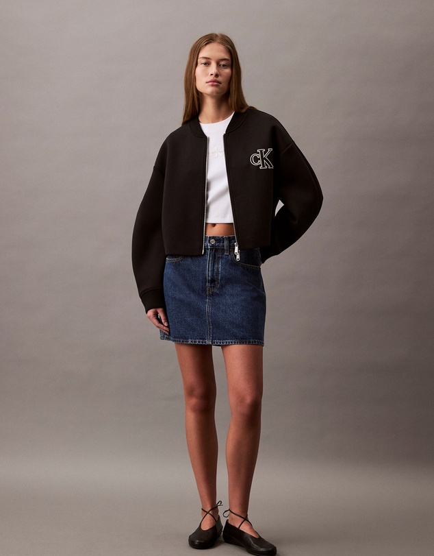 Calvin Klein Jeans - Smooth Cropped Relaxed Bomber Jacket