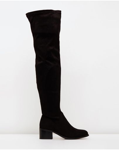 Black Faux Suede