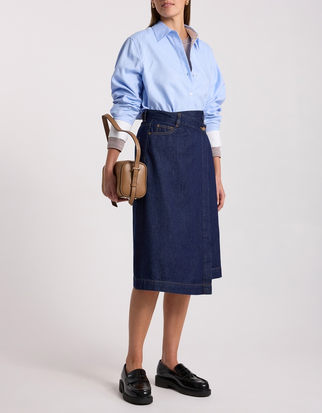 David Lawrence - Camilla Denim Wrap Skirt