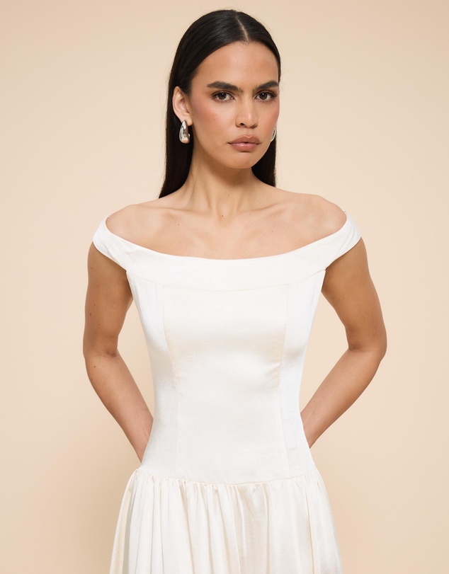 CHANCERY - Dion Drop Waist Off Shoulder Maxi Dress