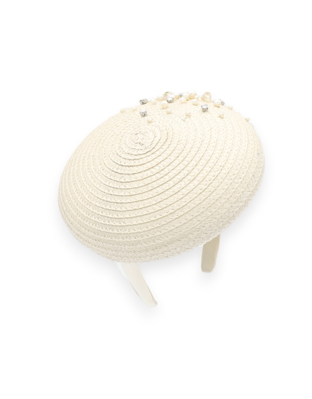 Morgan & Taylor - Zora Beret Fascinator in Beige