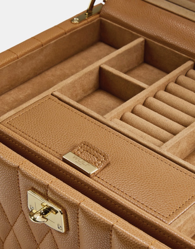Wolf - WOLF Lauren Medium jewellery Box Caramel