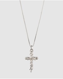 Kuzzoi - ICONIC EXCLUSIVE - Necklace Men Cross Pendant 925 Sterling Silver