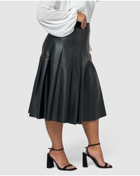 Something 4 Olivia - Seraphina Pleated PU Skirt