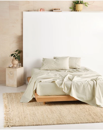 Linen House - Vienna 300TC Cotton Percale Sheet Set 50cm