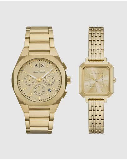 Armani Exchange - Gold Tone Chronograph Watch