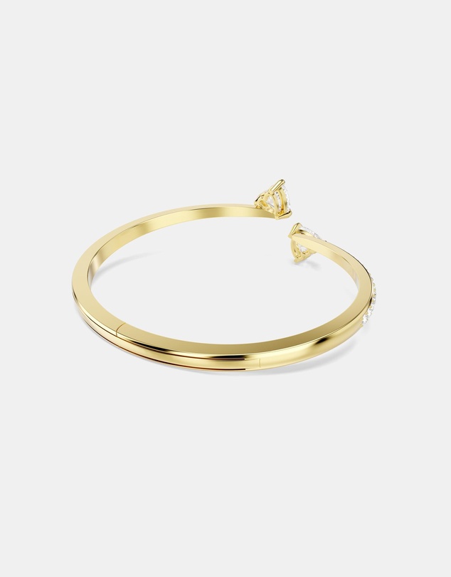 Swarovski - Mesmera Bangle, Heart, White, 18K Gold Finish