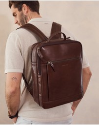 Pierre Cardin - Pierre Cardin Leather Business/Laptop Backpack