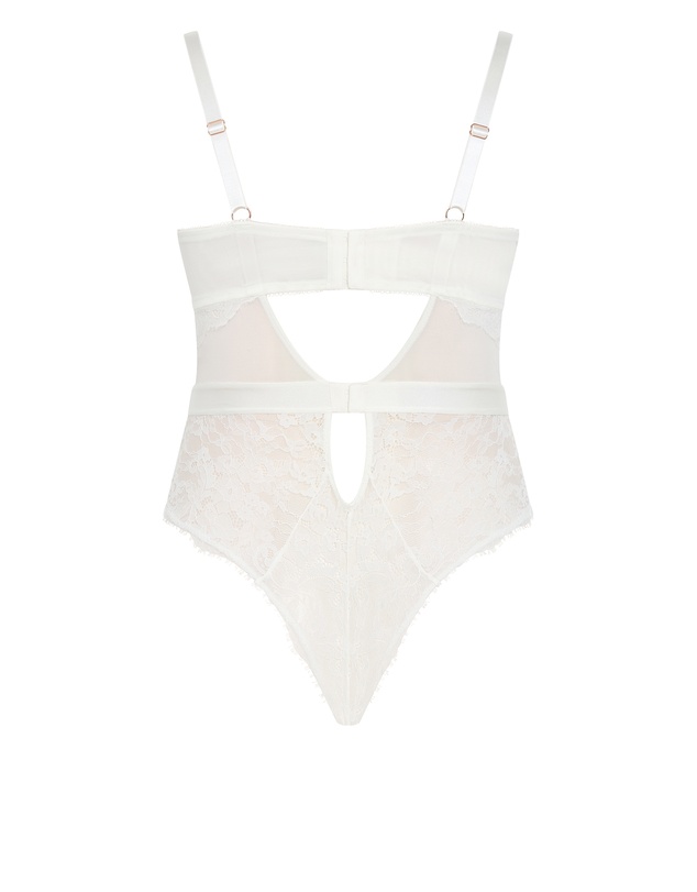 City Chic - Plus Size Josephine Bodysuit - ivory