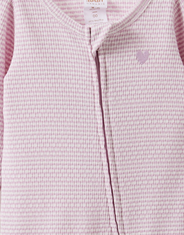 Cotton On Kids - Littlie Organic Long Sleeve Zip Romper