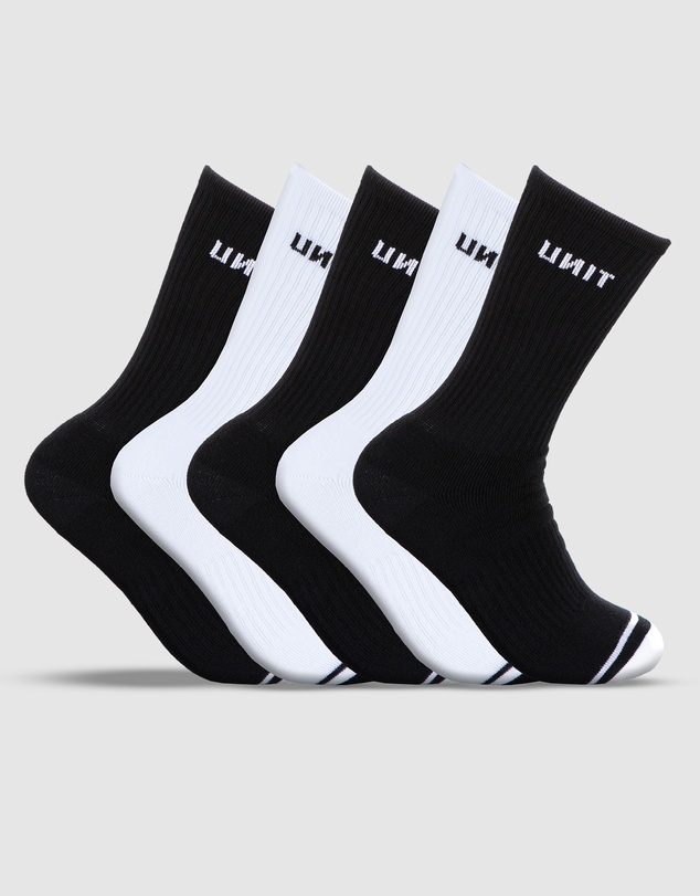 UNIT - UNIT Crew Hi Lux Men's Socks - 5 Pack