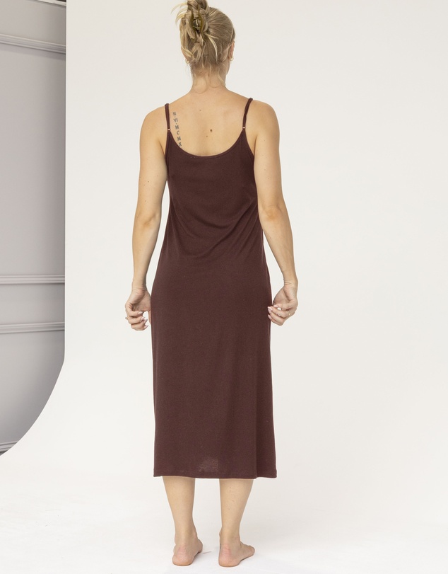 Angel Maternity - Cora Maternity Nursing Lace Nightie in Maroon