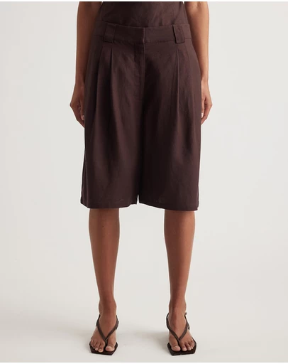 Decjuba - Gwen Linen Blend Shorts
