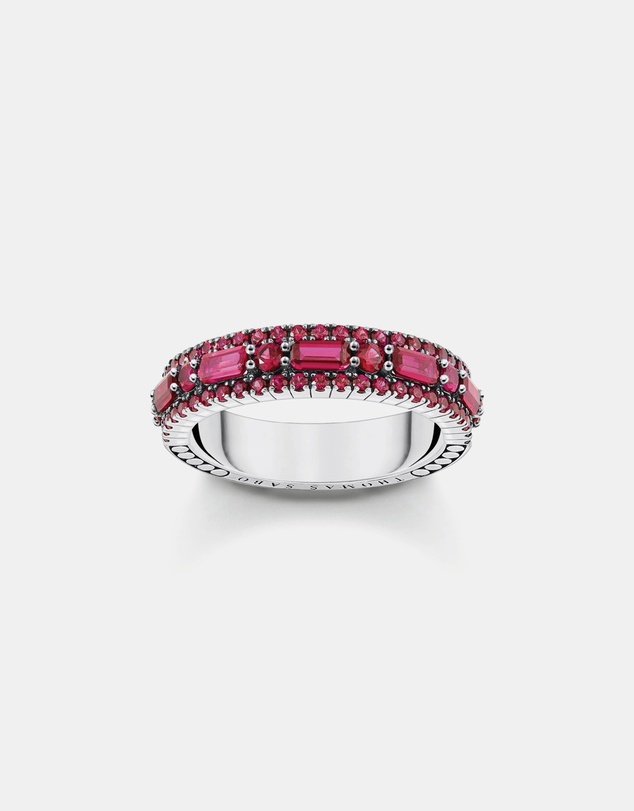 THOMAS SABO - Ring with ruby red stones