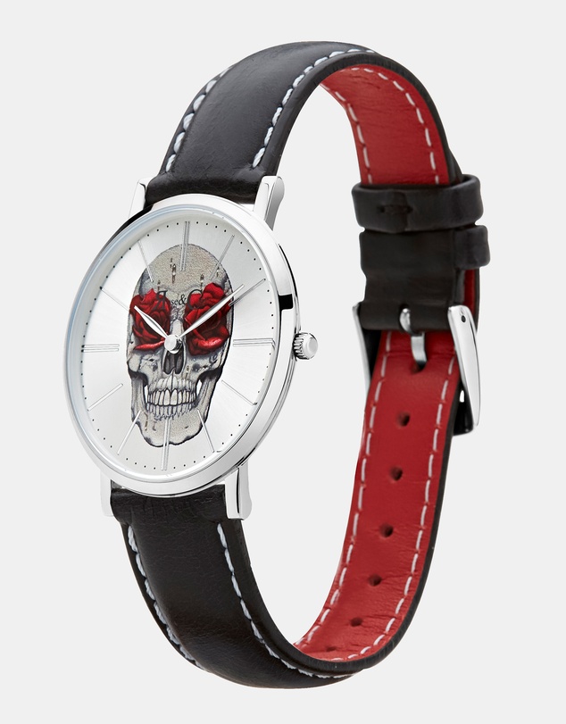 Rose & Coy - Art Series Skull & Rose Watch