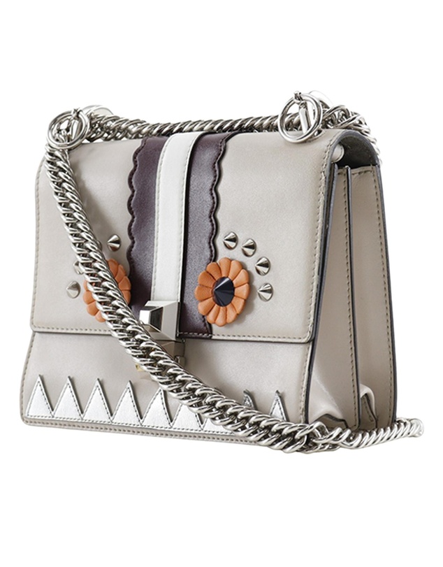 Pre-Loved by Azura Reborn - Pre-Loved Vitello Liberty Lucido Catalan Small Mirror Hypnoteyes Studded Kan I Crossbody