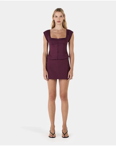 Hansen & Gretel - Monica Taffeta Corset Top