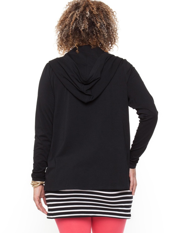 BASIC 17 Sundays - Hooded Drape Cardi