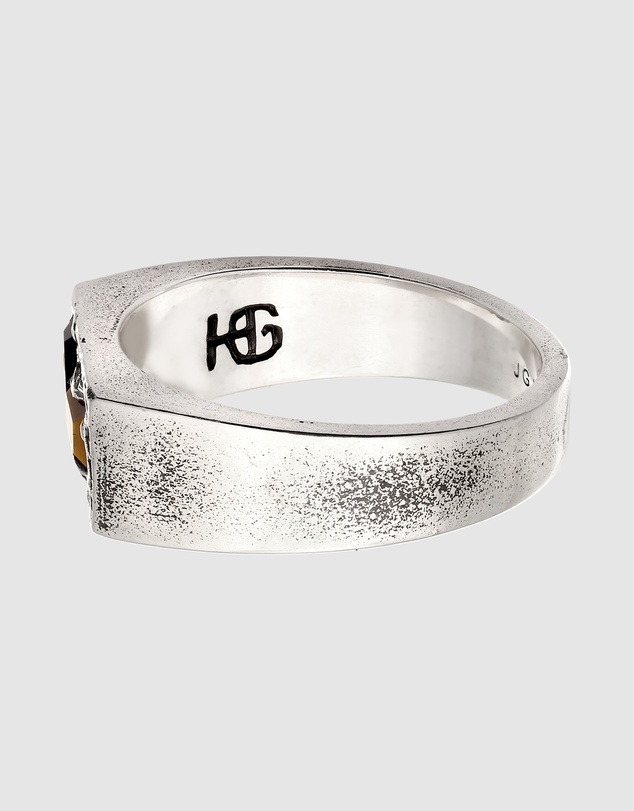 Haze & Glory - ICONIC EXCLUSIVE - Ring Men Signet Tigers Eye Onyx 925 Sterling Silver