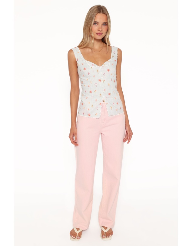 Petal & Pup - Ana Top - Blue Garden Stripe