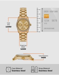 Michael Kors - Lexington Gold Chronograph Watch