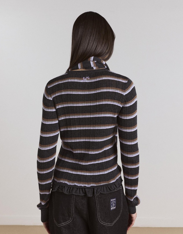 Damson Madder - Anelis Cotton Merino Blend Cardigan