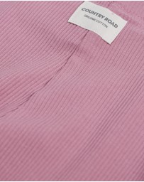 Country Road - Organically Grown Cotton Blend Solid Rib Legging