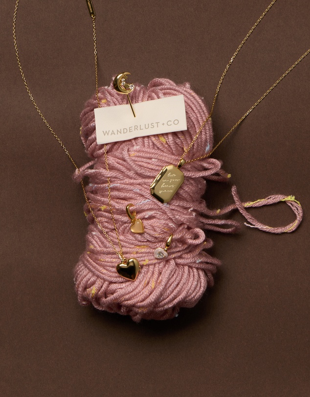 Wanderlust + Co - Heart Space Gold Locket Necklace