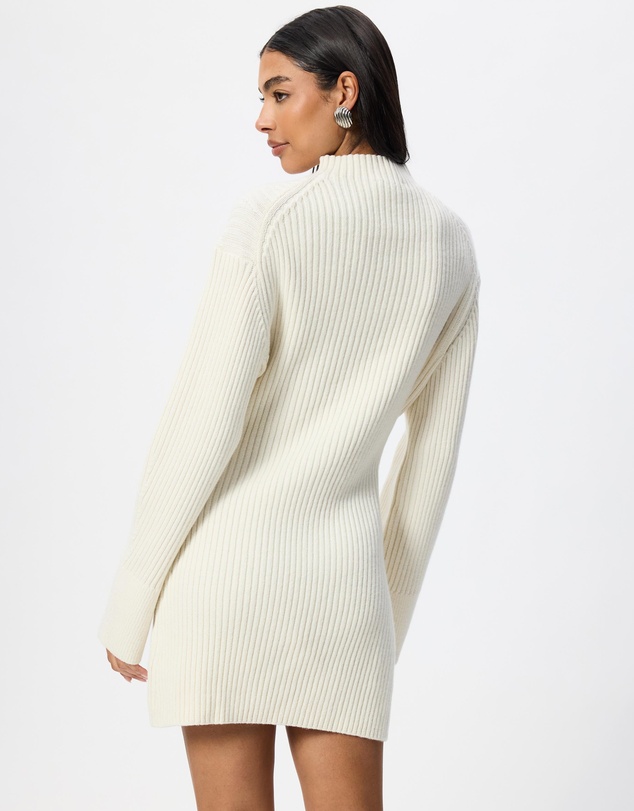 & Other Stories - Rib-Knit Mock-Neck Mini Dress