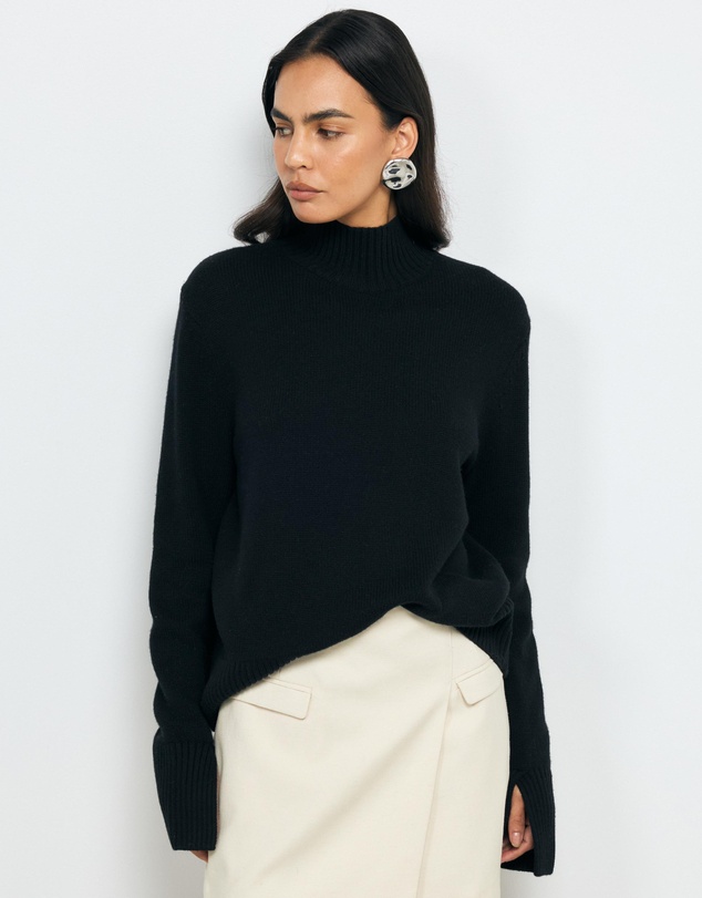 AERE - Nyne Wool Funnel Neck Jumper