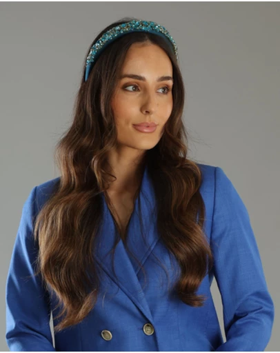 Morgan & Taylor - Elodie Headband in Teal Blue