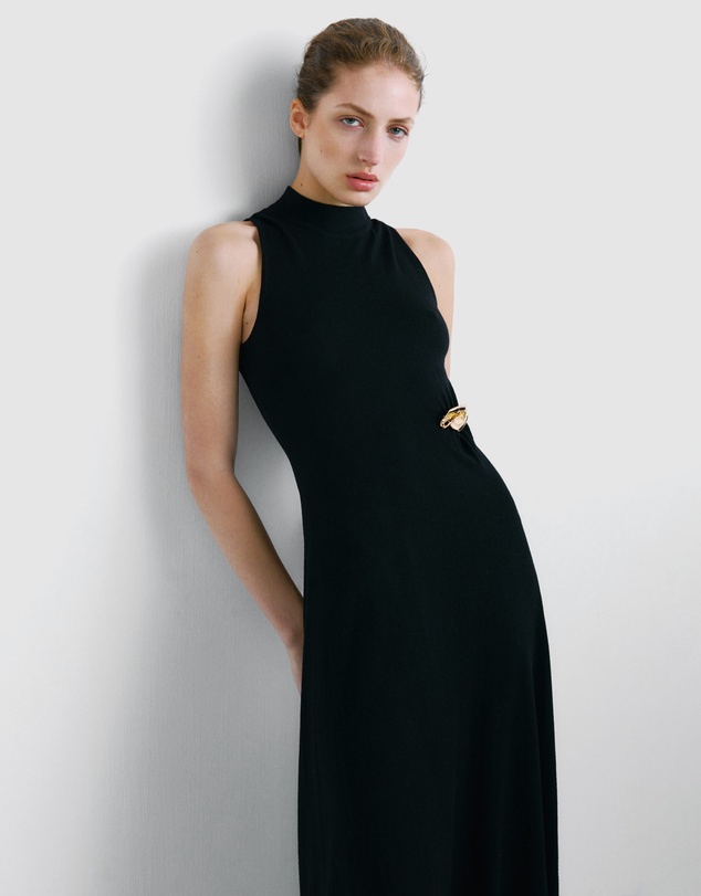 M.N.G - Knitted Dress With Metal Detail