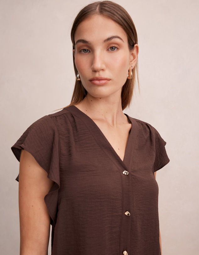 Forever New - Cecilia Flutter Sleeves Blouse