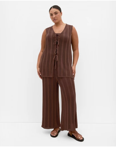 City Chic - Crochet Tie Vest