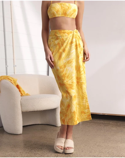 Dazie - Sunset Boulevard Twist Midi Skirt