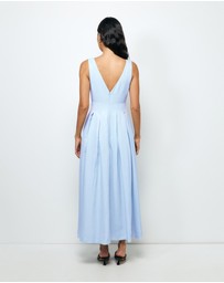 Revibe - Repaired AERE Nylah V-Neck Midi Dress - AU 12