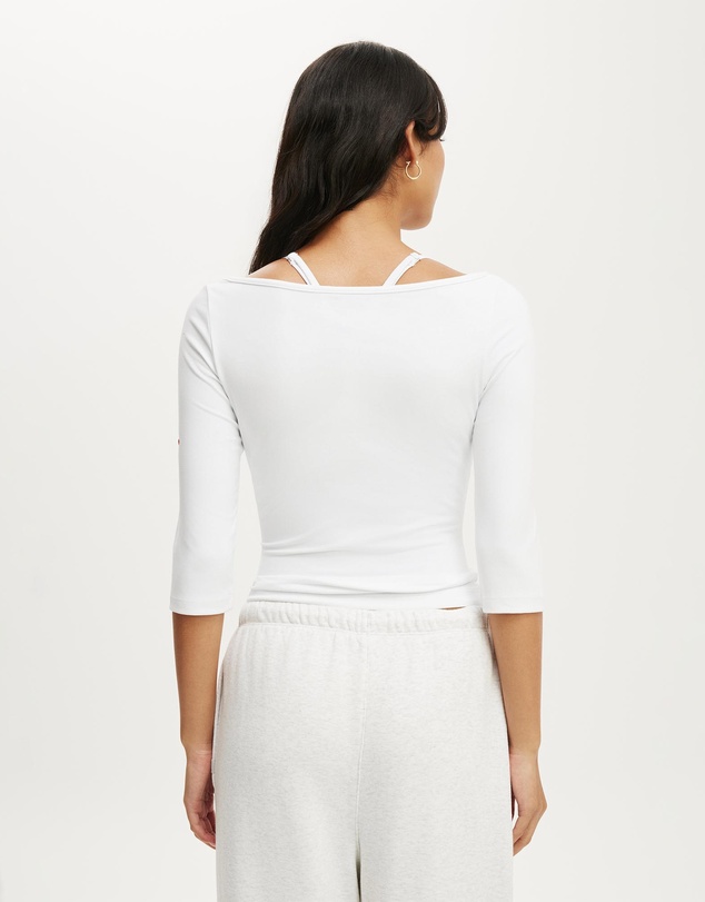 Cotton On Body Active - Ultra Soft Boat Neck 3/4 Sleeve