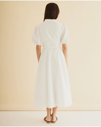 Atmos&Here - Kirrie Linen Blend Belted Midi Dress