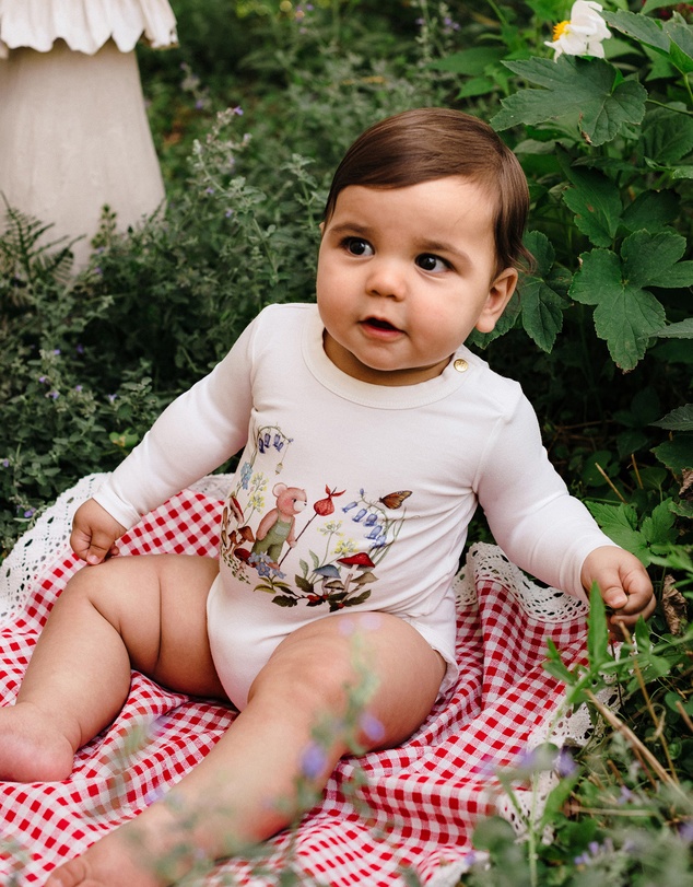 Fleur Harris - 'Bear's Adevnture' Cuddle Bodysuit in Cream