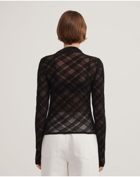Witchery - Flocked Mesh Top