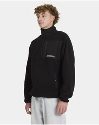 RVCA - Mens Go Mock Neck Fleece Jumper