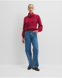 Country Road - Lofty Merino Wool Funnel Neck Knit