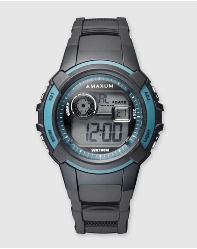 Maxum - Button - Black & Teal Digital