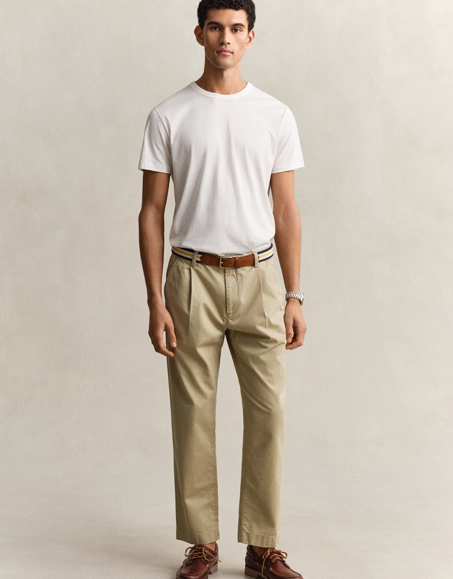 Gant - Pleated Cotton Twill Chinos